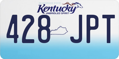 KY license plate 428JPT
