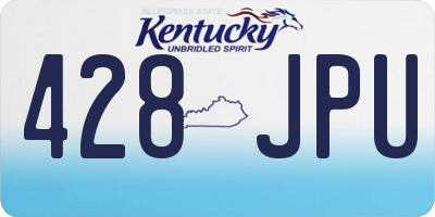 KY license plate 428JPU