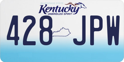 KY license plate 428JPW
