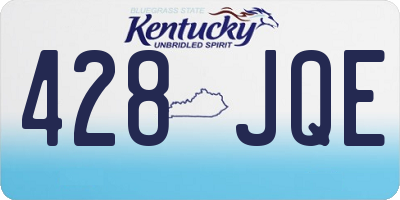 KY license plate 428JQE