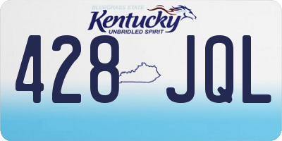 KY license plate 428JQL