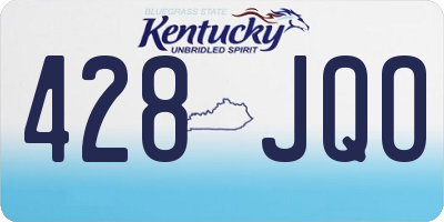 KY license plate 428JQO