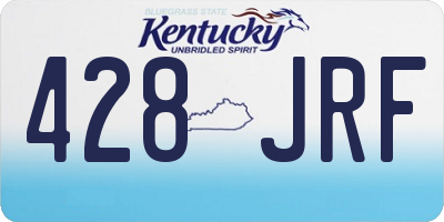 KY license plate 428JRF