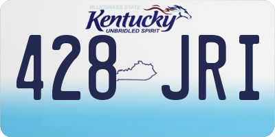 KY license plate 428JRI
