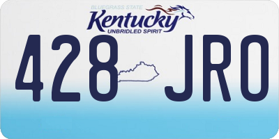 KY license plate 428JRO