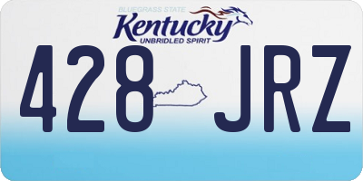 KY license plate 428JRZ