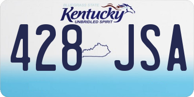 KY license plate 428JSA