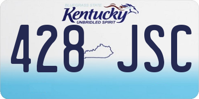 KY license plate 428JSC