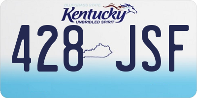 KY license plate 428JSF