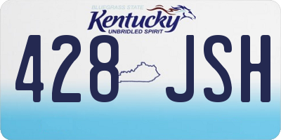 KY license plate 428JSH