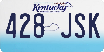 KY license plate 428JSK