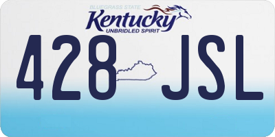 KY license plate 428JSL
