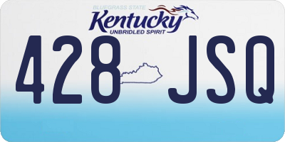 KY license plate 428JSQ
