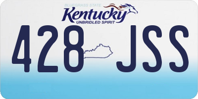 KY license plate 428JSS
