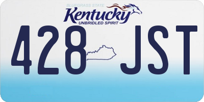 KY license plate 428JST