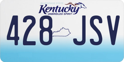 KY license plate 428JSV