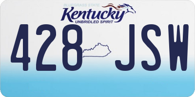 KY license plate 428JSW