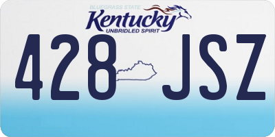 KY license plate 428JSZ