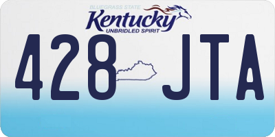 KY license plate 428JTA