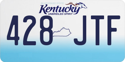 KY license plate 428JTF