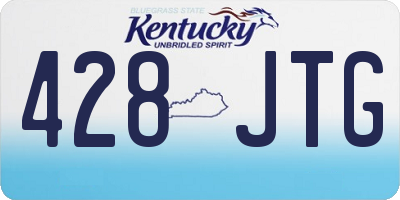 KY license plate 428JTG