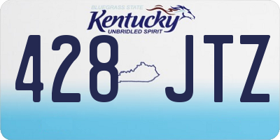 KY license plate 428JTZ
