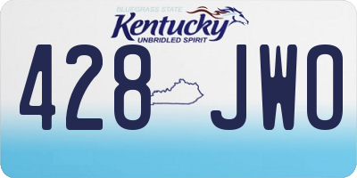 KY license plate 428JWO