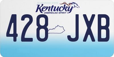 KY license plate 428JXB