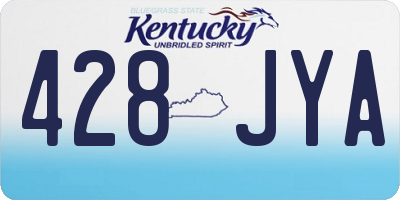 KY license plate 428JYA