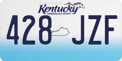 KY license plate 428JZF