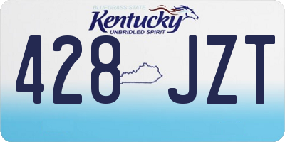 KY license plate 428JZT