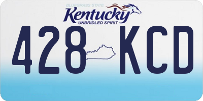 KY license plate 428KCD