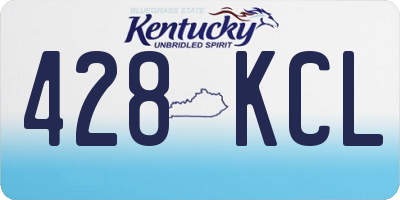 KY license plate 428KCL