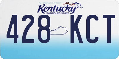 KY license plate 428KCT