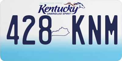 KY license plate 428KNM