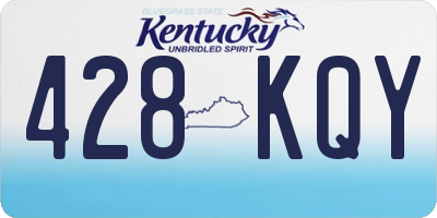 KY license plate 428KQY