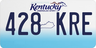 KY license plate 428KRE