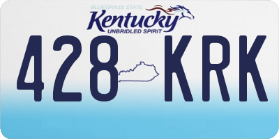 KY license plate 428KRK