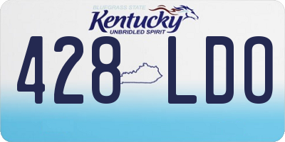 KY license plate 428LDO