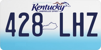 KY license plate 428LHZ