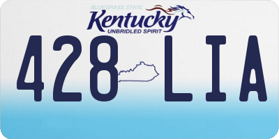 KY license plate 428LIA