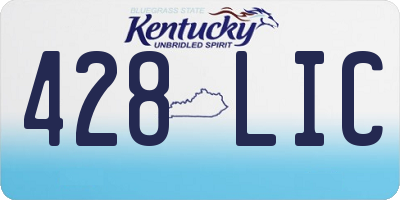 KY license plate 428LIC