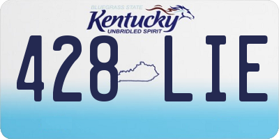 KY license plate 428LIE