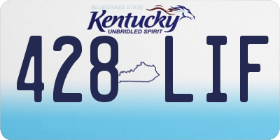 KY license plate 428LIF