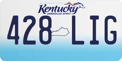 KY license plate 428LIG