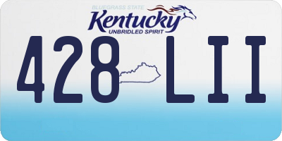 KY license plate 428LII