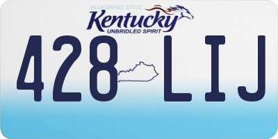 KY license plate 428LIJ