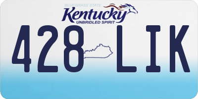 KY license plate 428LIK