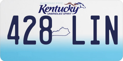 KY license plate 428LIN