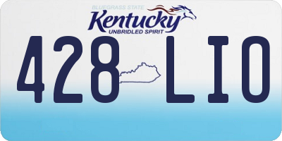 KY license plate 428LIO